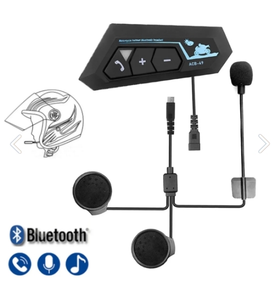 Acl ACB-49 Motosiklet Bluetooth Kask Kulaklığı (Siyah) NT-103511