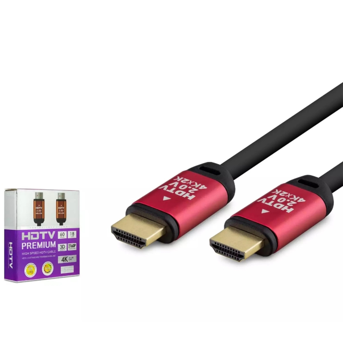 Hadron HDX2034 HDTV 4K Plastik 500 Cm Hdmi Kablo (Kırmızı) NT-103505