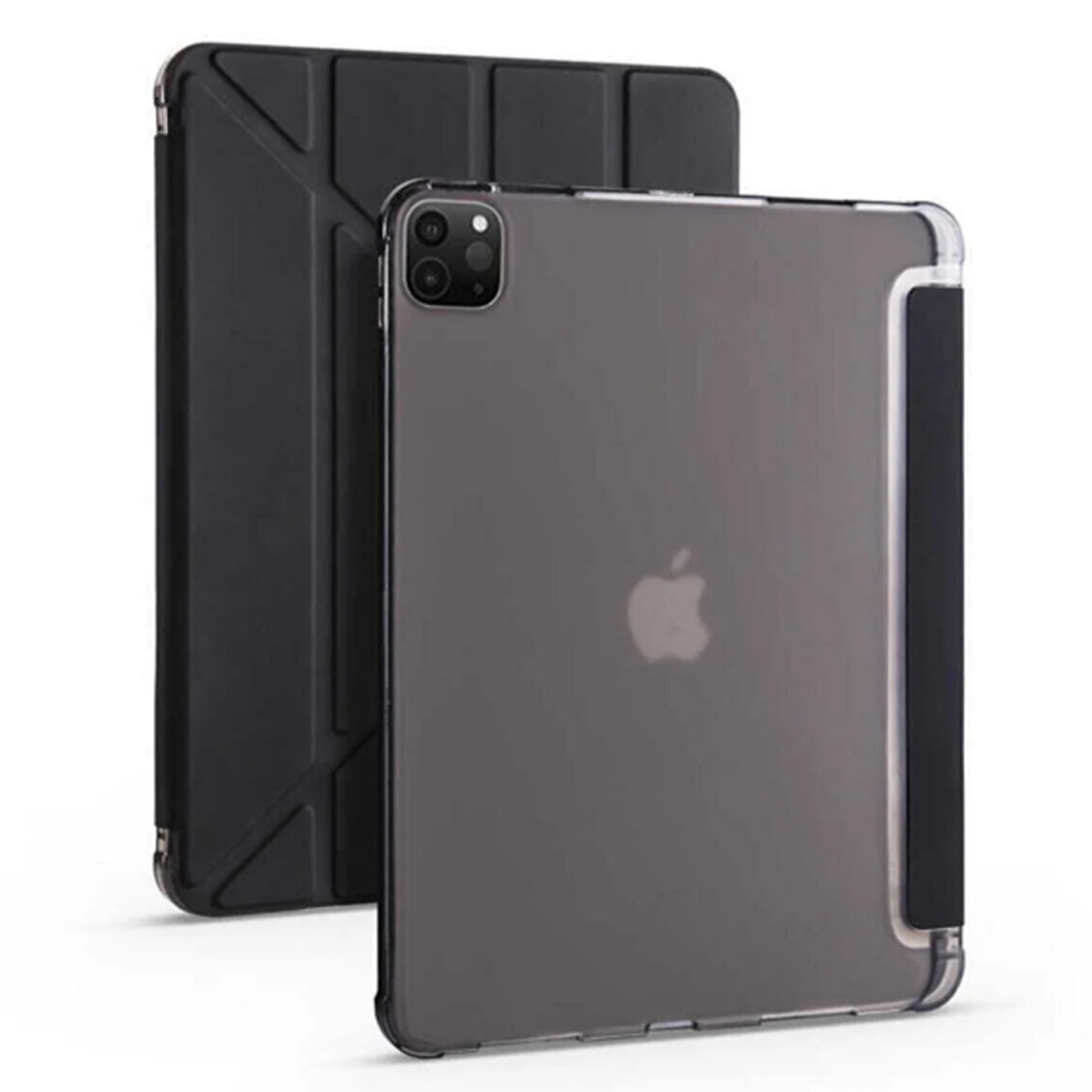 Nettech Apple iPad Pro 12.9 inc 2020 Uyumlu Flip Prizma Seri Kapaklı Kılıf (Siyah) NT-100376