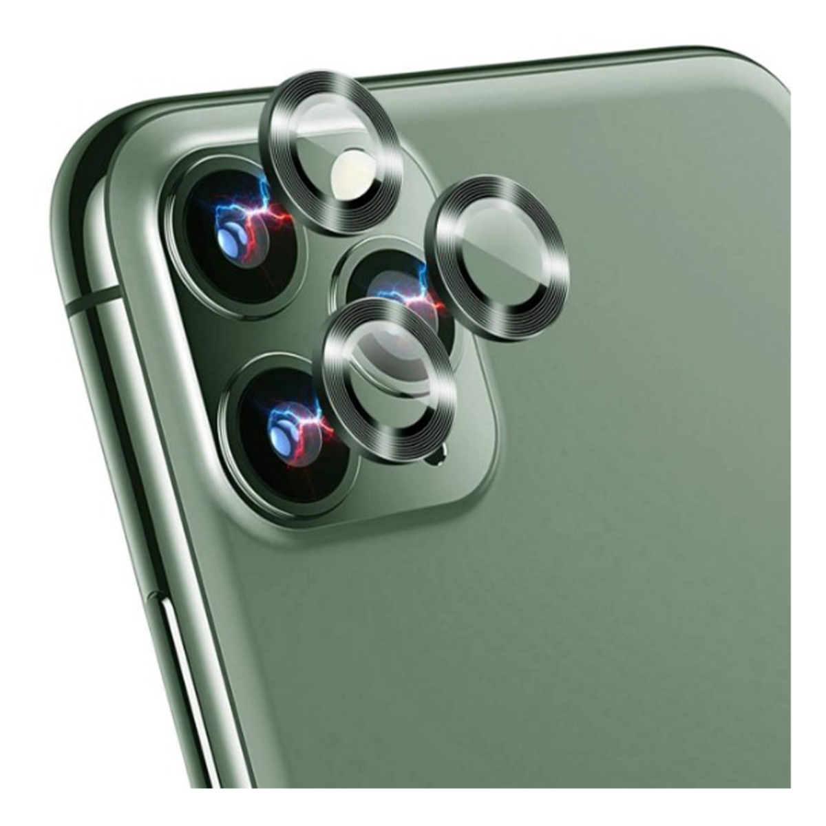 Nettech Apple iPhone 11 Pro Uyumlu Alüminyum Seri Kamera Cam Koruyucu (Yeşil) NT-103524