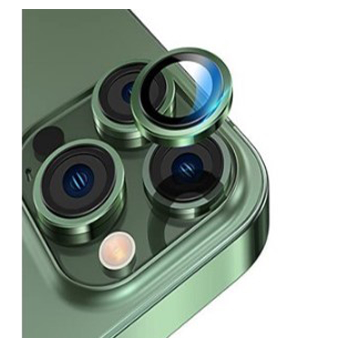 Nettech Apple iPhone 12 Pro Max Uyumlu Alüminyum Seri Kamera Cam Koruyucu (Yeşil) NT-103529