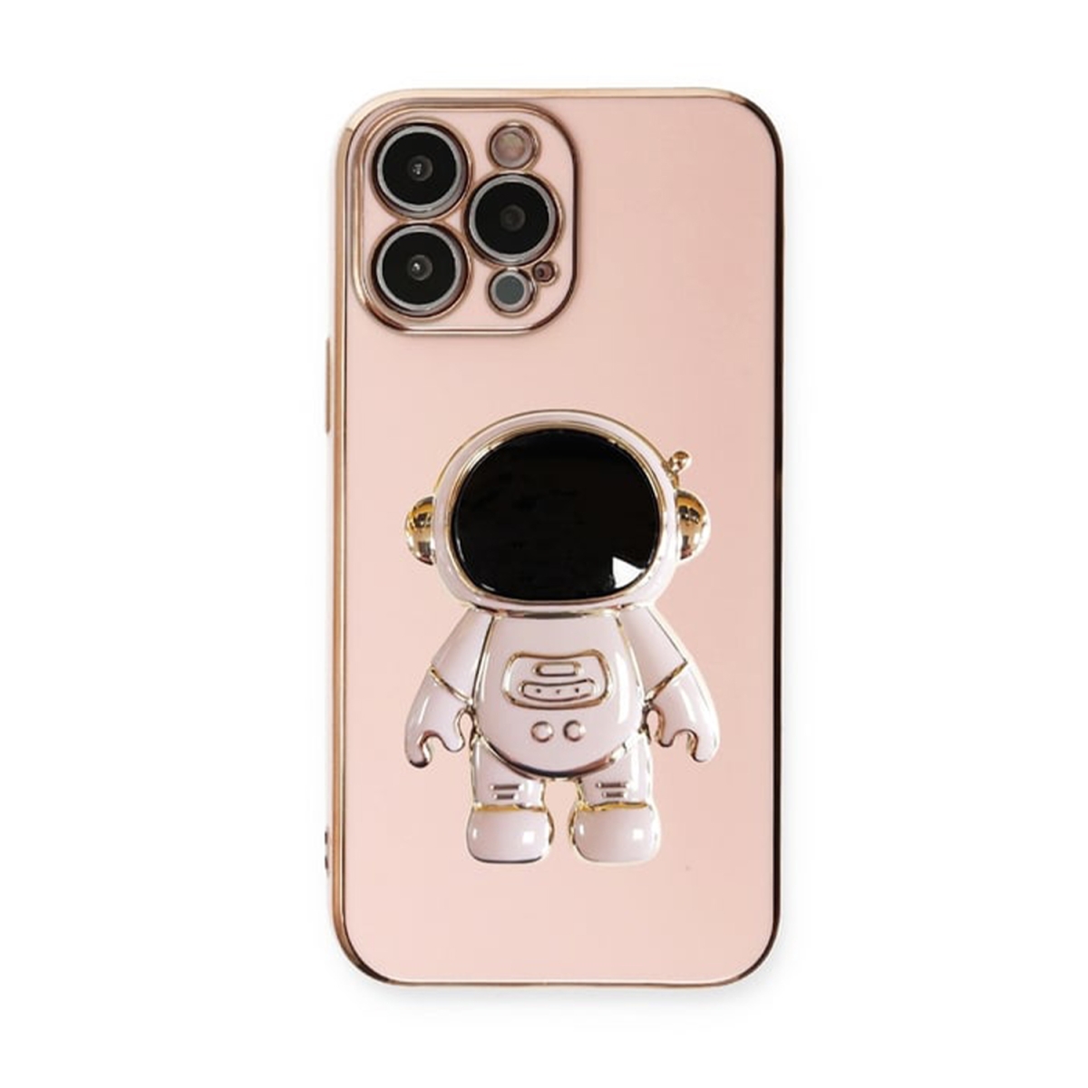 Nettech Apple iPhone 12 Pro Max Uyumlu Astronaut Seri Arka Koruma Kılıf (Pembe) NT-105710