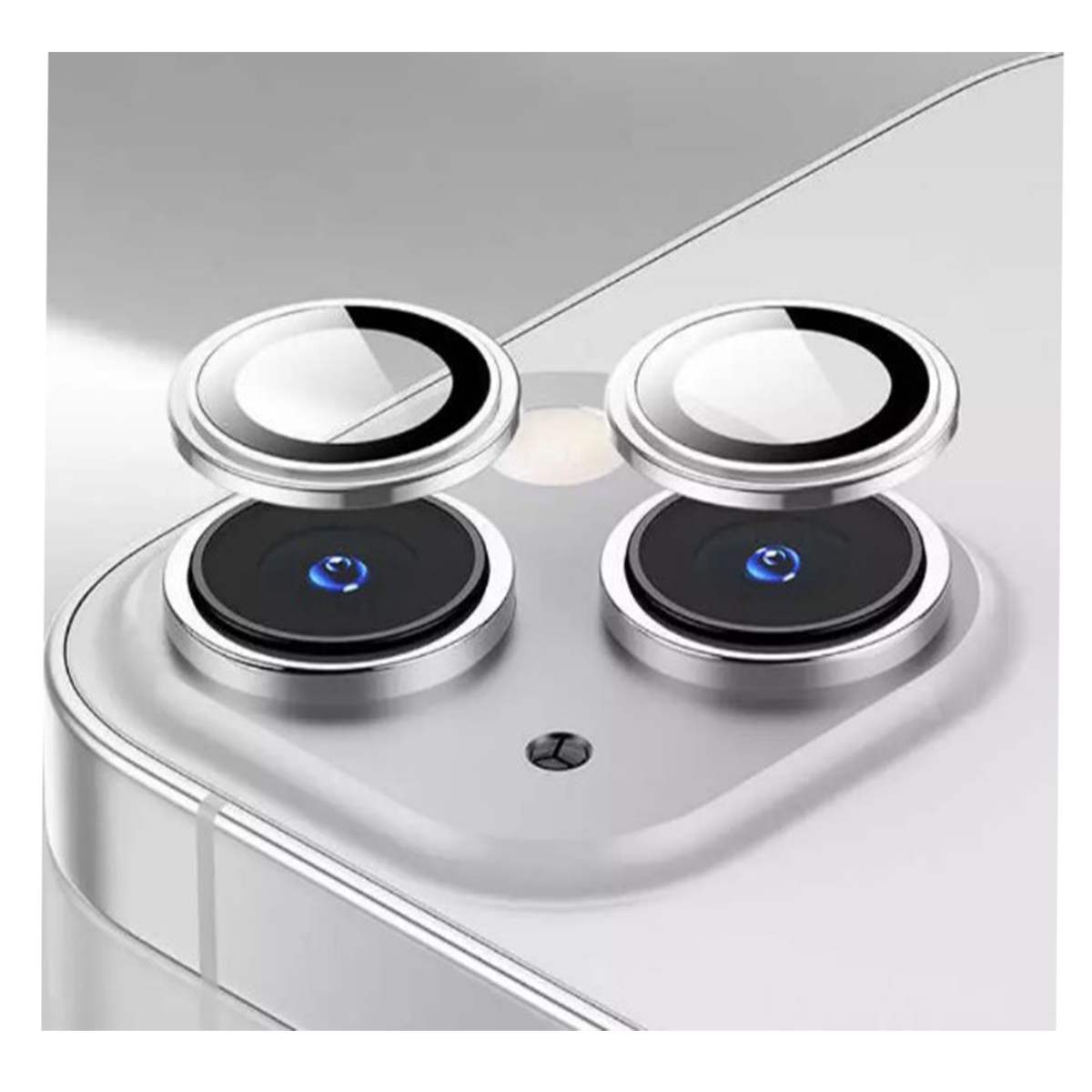 Nettech Apple iPhone 13 Uyumlu Alüminyum Seri Kamera Cam Koruyucu (Gri) NT-103580