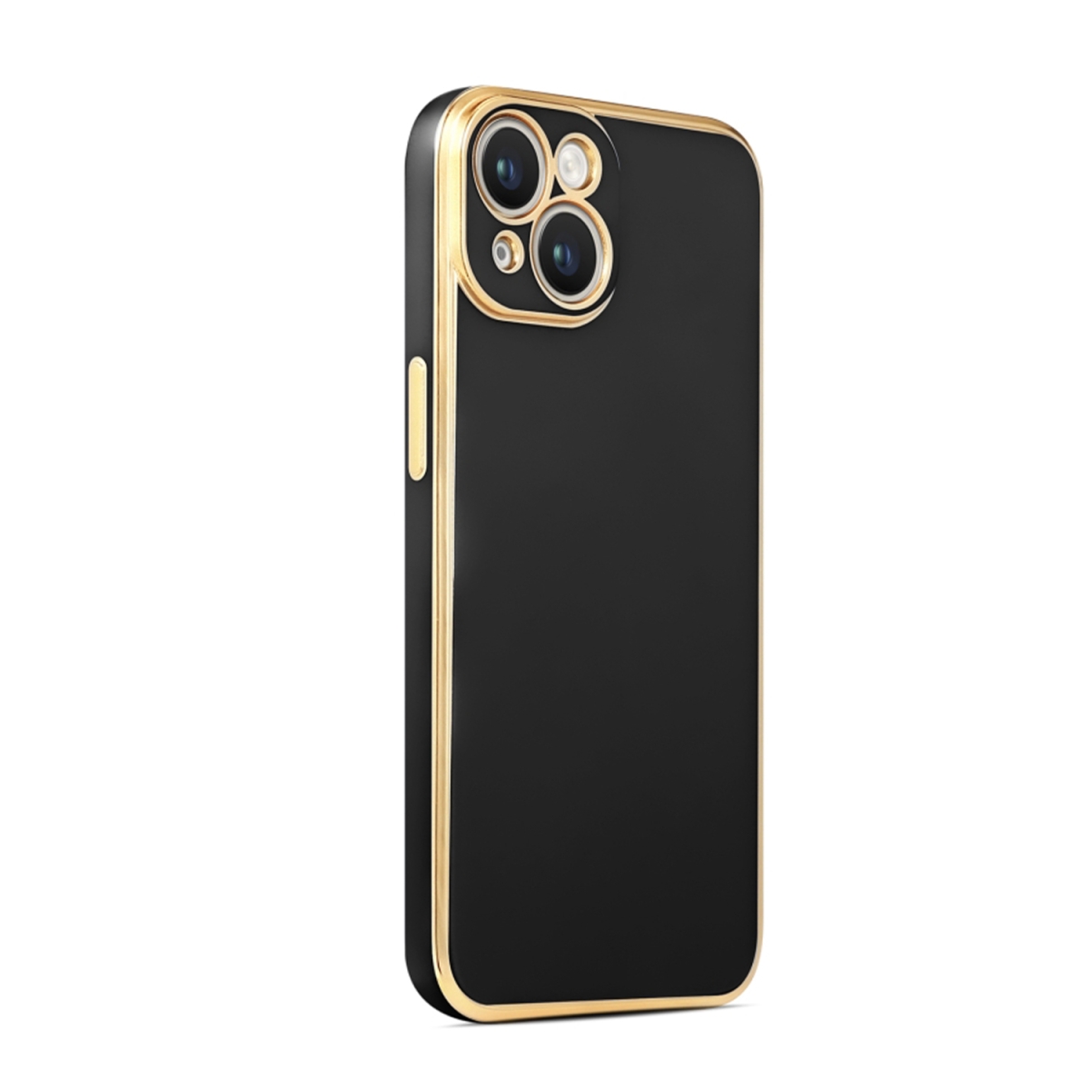 Nettech Apple iPhone 13 Uyumlu Golden Luxury Arka Koruma Kılıf (Siyah) NT-105747