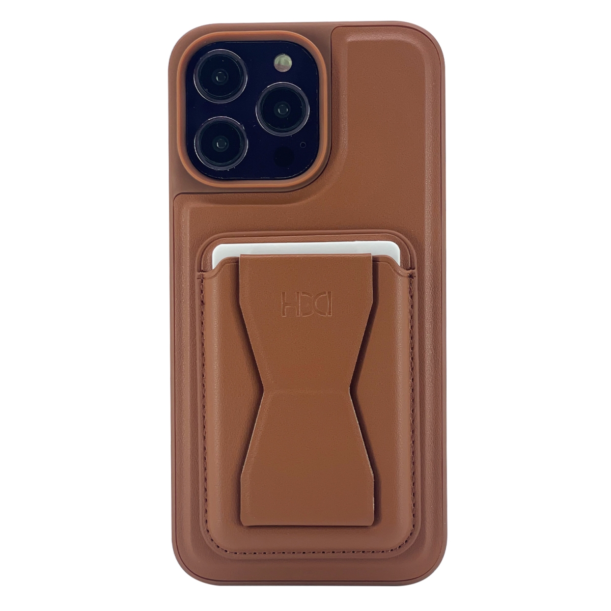 Nettech Apple iPhone 13 pro Uyumlu Deri Purse Seri Arka Koruma Kılıf (Kahverengi) NT-101334