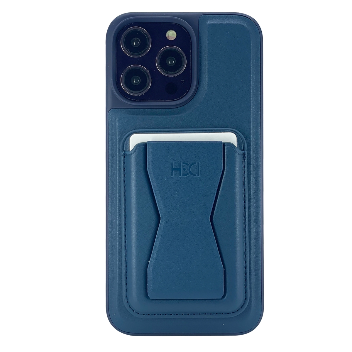 Nettech Apple iPhone 13 pro Uyumlu Deri Purse Seri Arka Koruma Kılıf (Lacivert) NT-101331