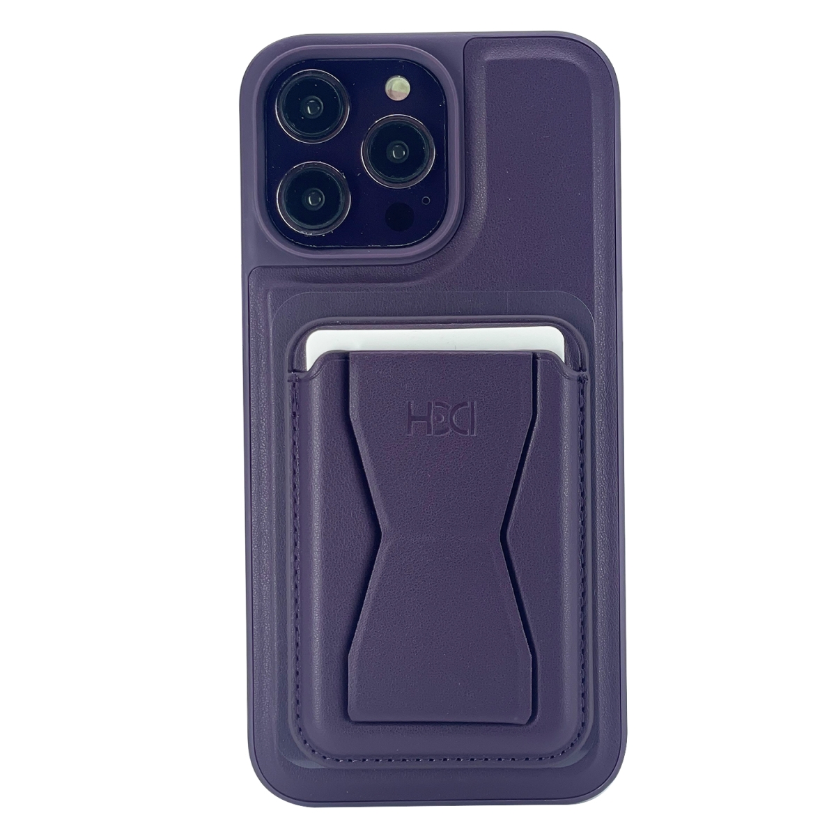 Nettech Apple iPhone 13 pro Uyumlu Deri Purse Seri Arka Koruma Kılıf (Mor) NT-101330