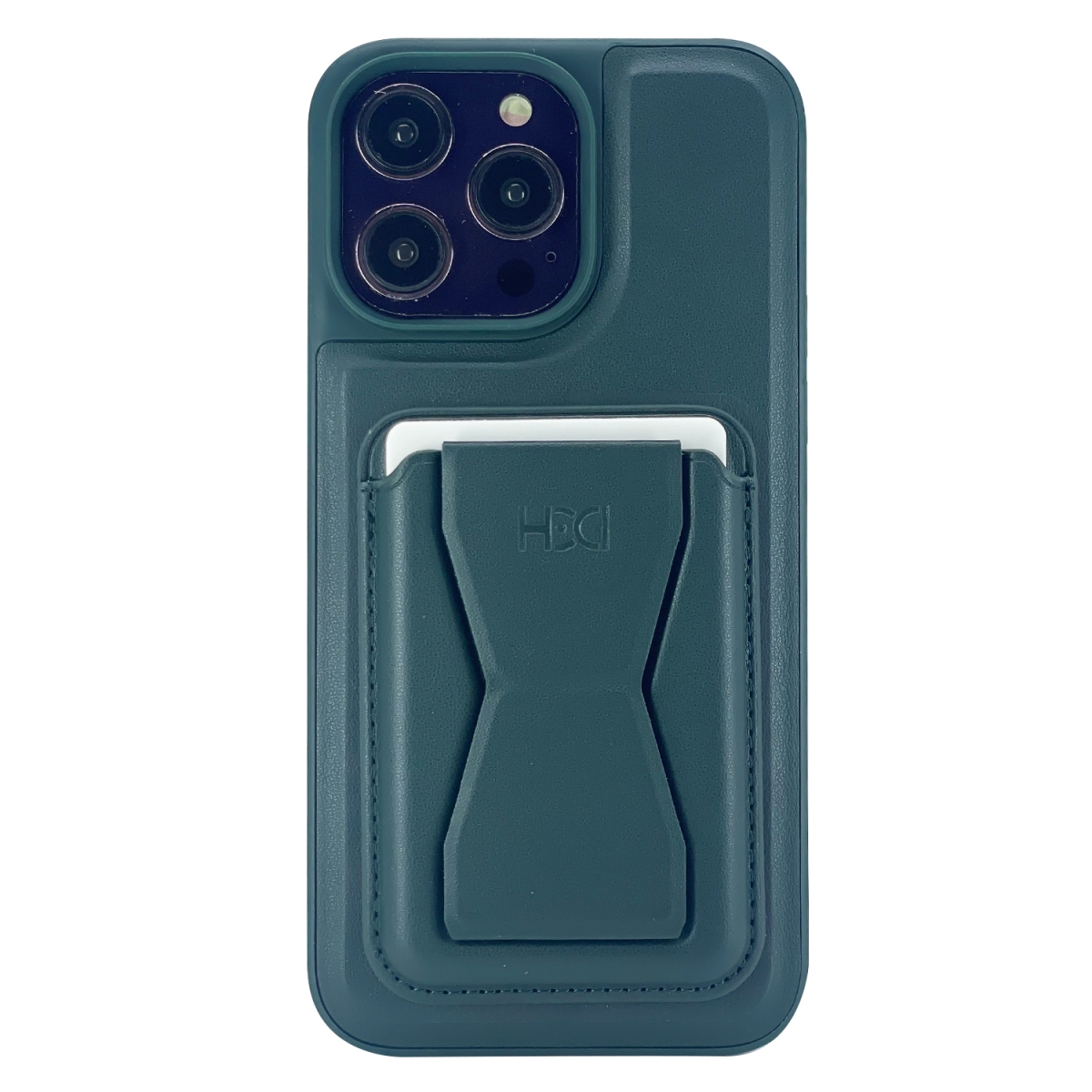 Nettech Apple iPhone 13 pro Uyumlu Deri Purse Seri Arka Koruma Kılıf (Yeşil) NT-101332