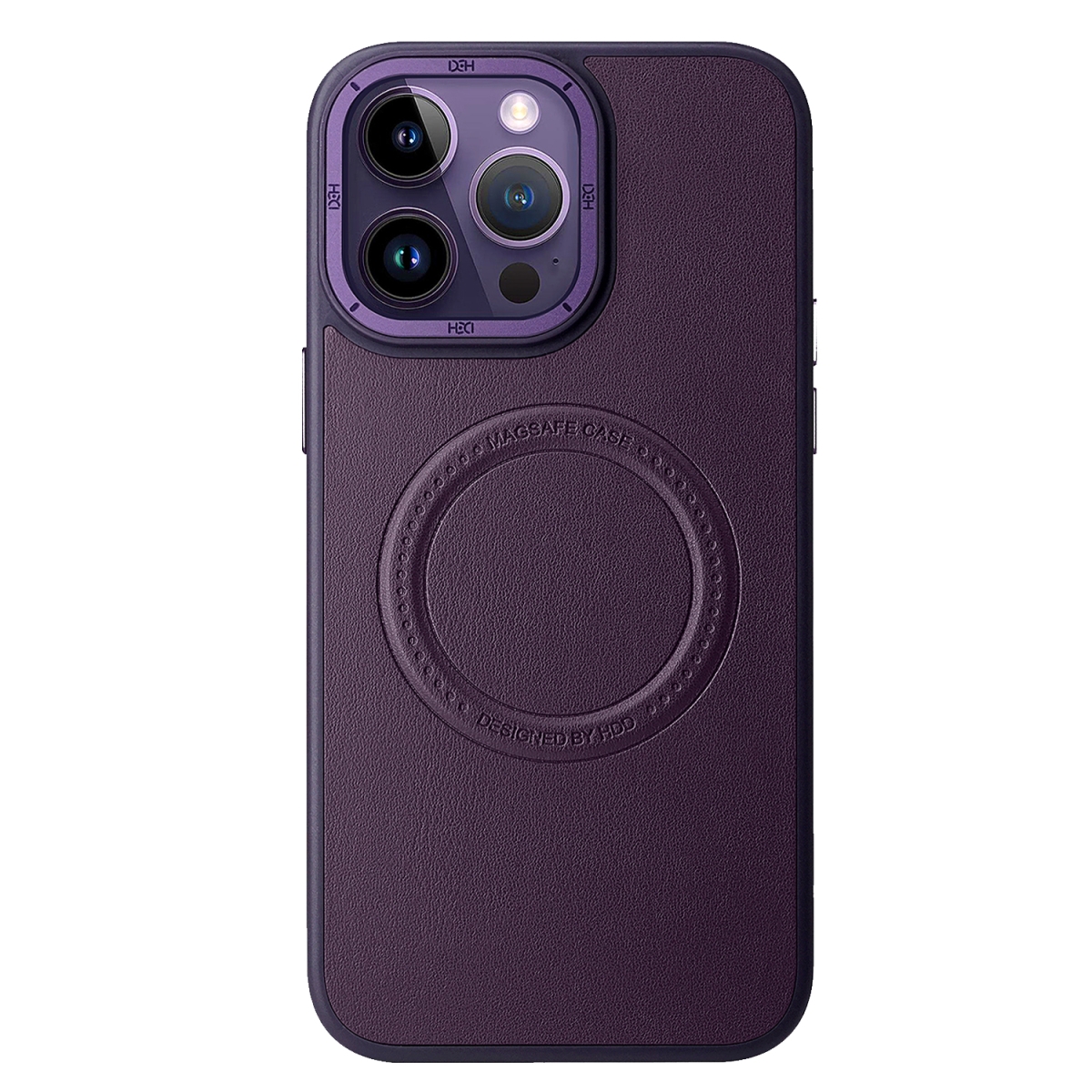 Nettech Apple iPhone 13 pro Uyumlu Manyetik Deri Magsafe Seri Arka Koruma Kılıf (Mor) NT-101384