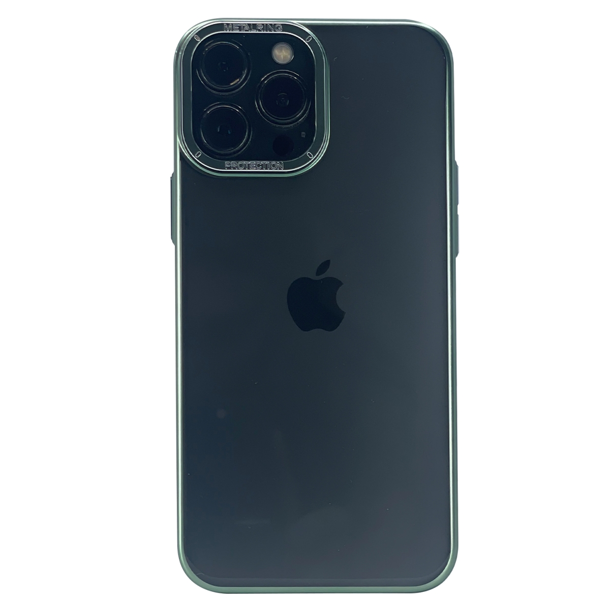 Nettech Apple iPhone 13 pro Uyumlu Mika Renkli Metal Çerçeveli Seri Arka Koruma Kılıf (Yeşil) NT-100975