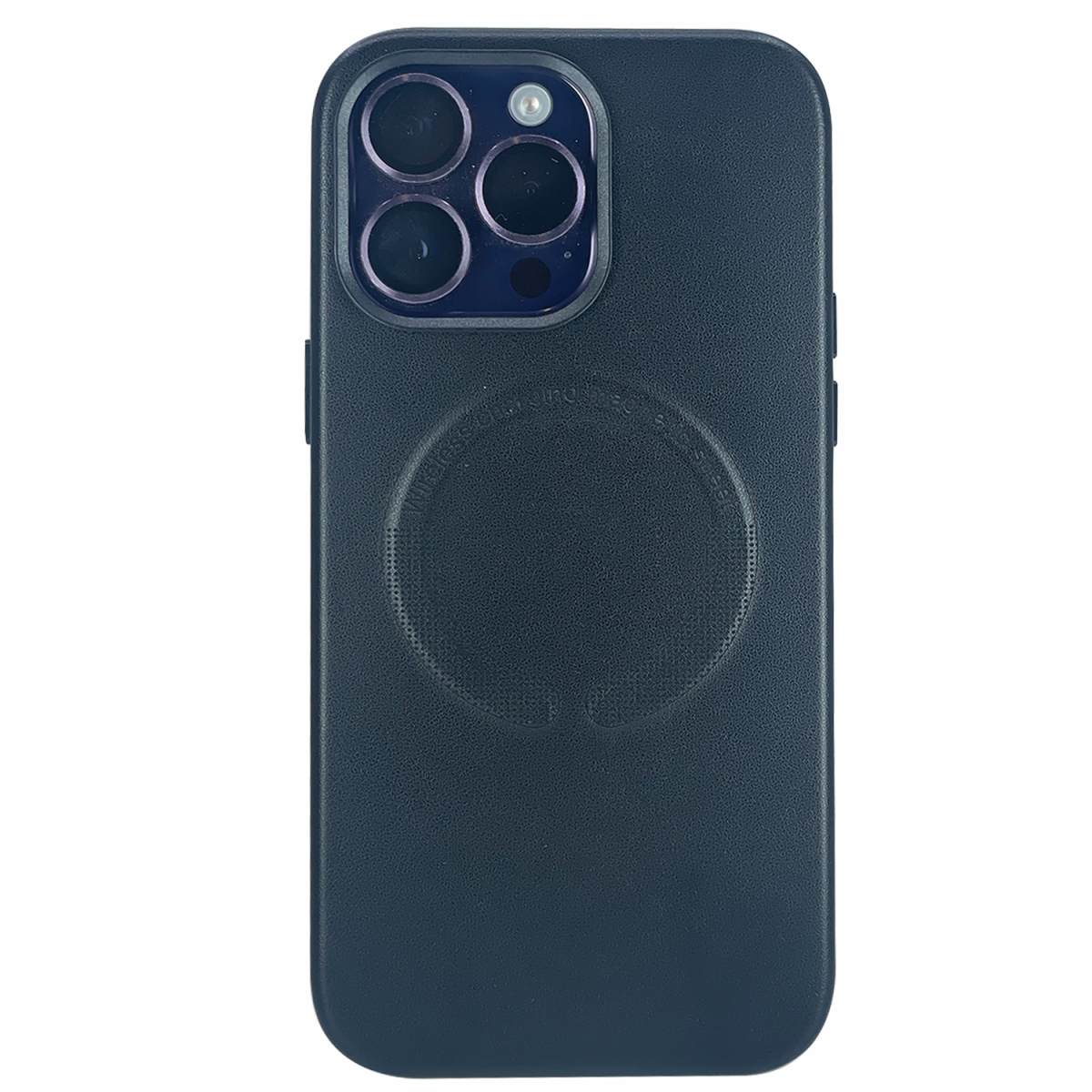 Nettech Apple iPhone 13 pro max Uyumlu Deri Magsafe Seri Arka Koruma Kılıf (Siyah) NT-100569