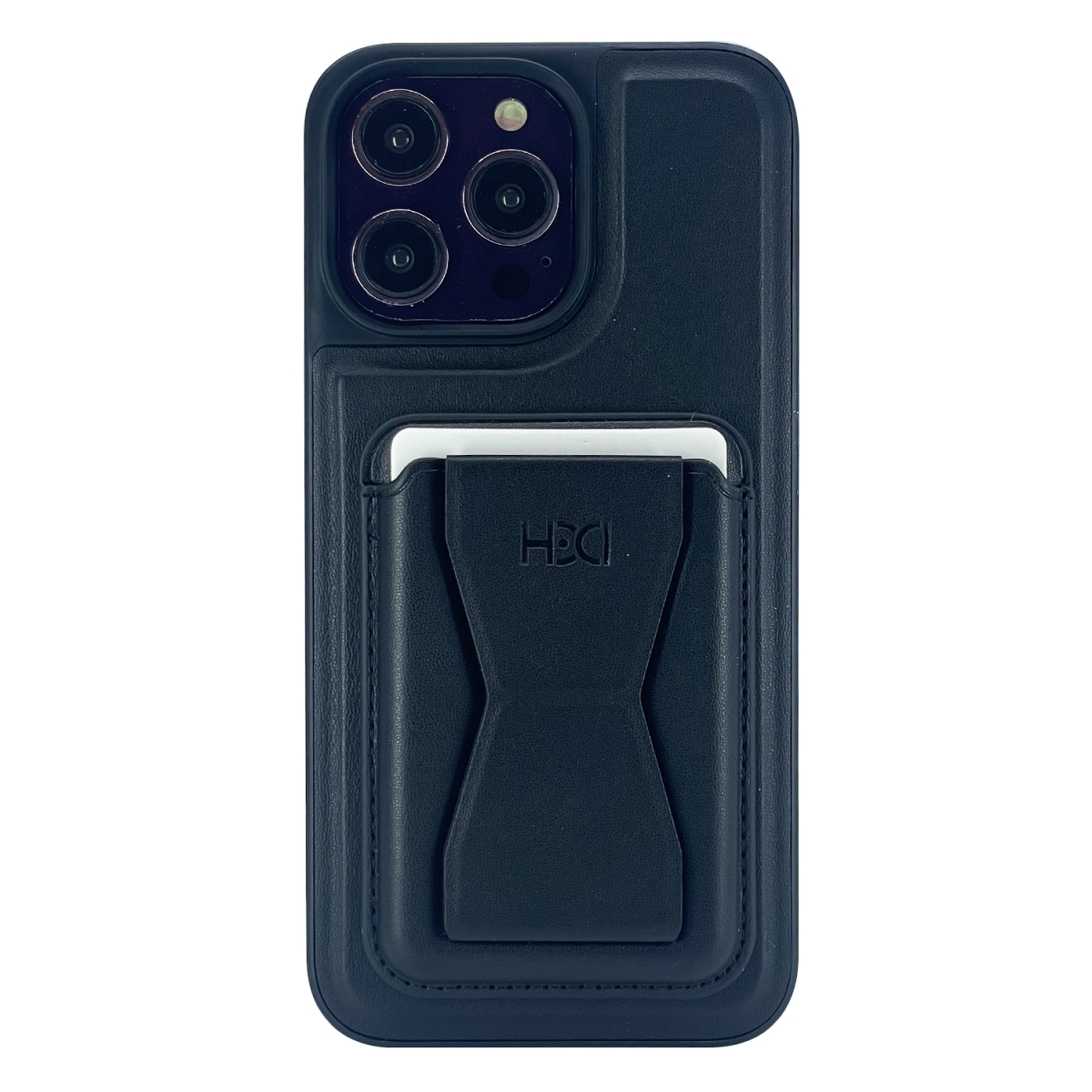 Nettech Apple iPhone 13 pro max Uyumlu Deri Purse Seri Arka Koruma Kılıf (Siyah) NT-101335