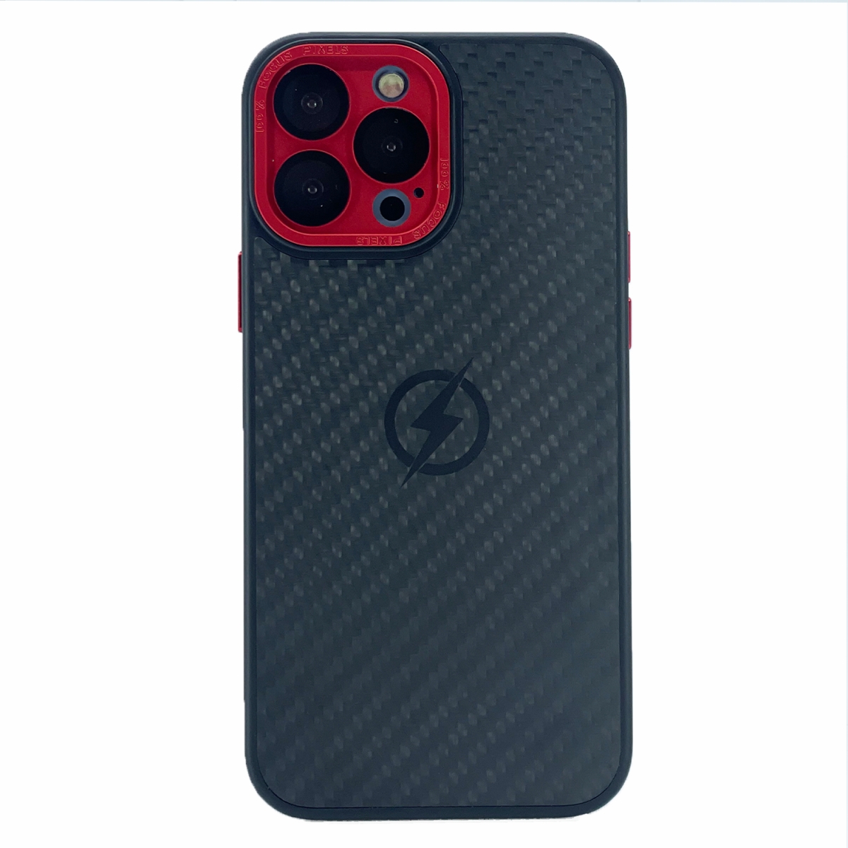 Nettech Apple iPhone 13 pro max Uyumlu Grand Karbon Seri Arka Koruma Kılıf (Kırmızı) NT-100496