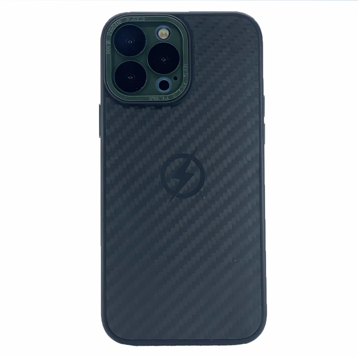 Nettech Apple iPhone 13 pro max Uyumlu Grand Karbon Seri Arka Koruma Kılıf (Yeşil) NT-100497