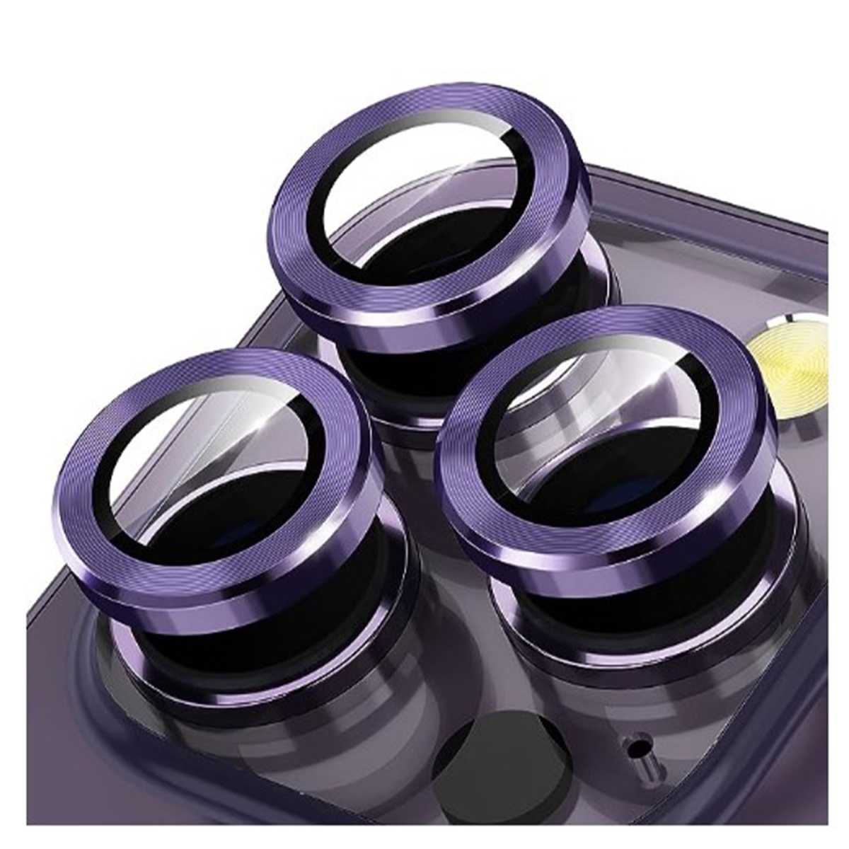 Nettech Apple iPhone 14 Pro Max Uyumlu Alüminyum Seri Kamera Cam Koruyucu (Mor) NT-103092