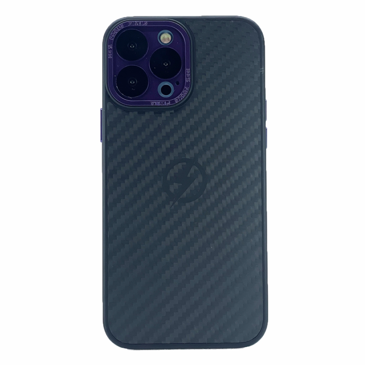 Nettech Apple iPhone 14 Pro Max Uyumlu Grand Karbon Seri Arka Koruma Kılıf (Derin Mor) NT-100473