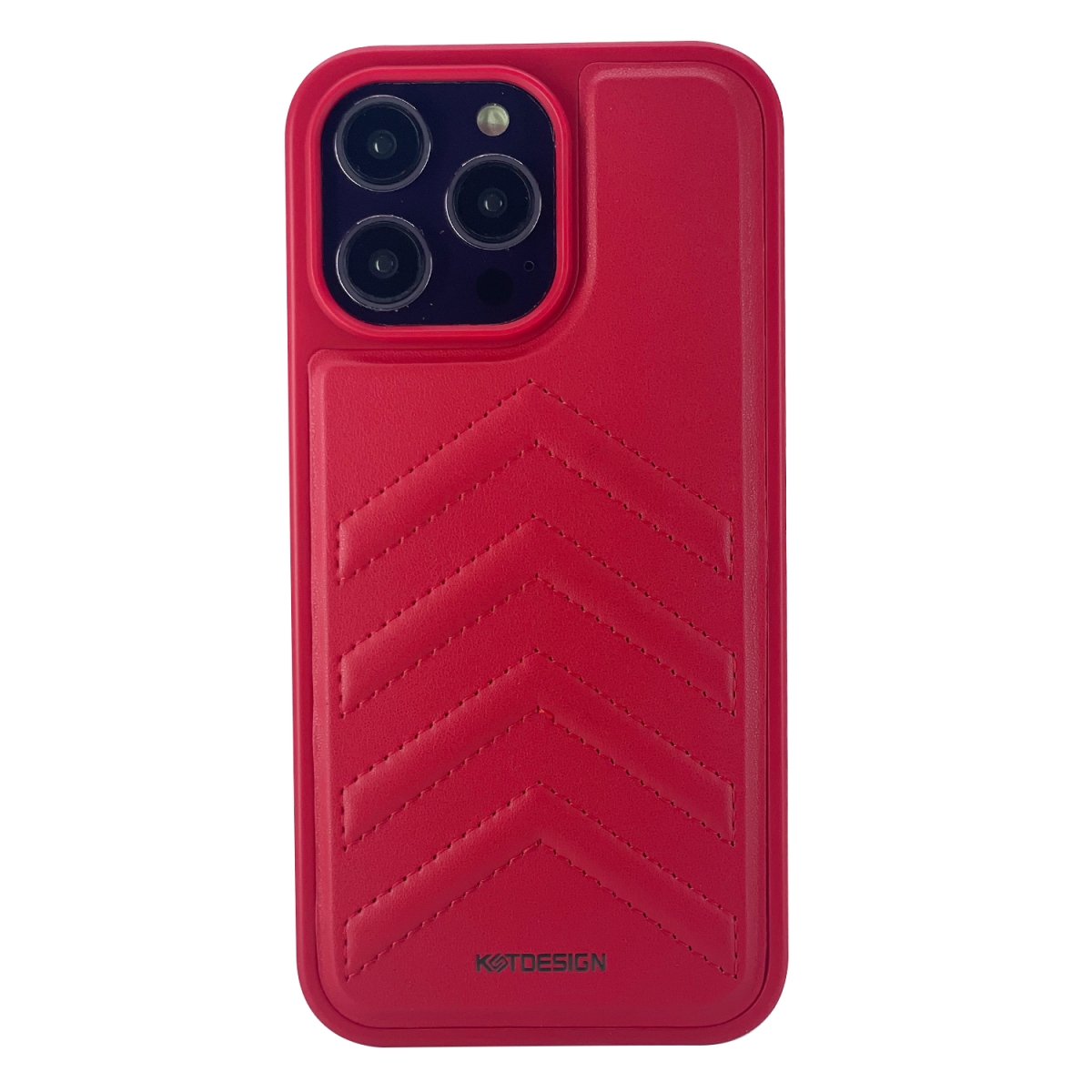 Nettech Apple iPhone 14 Pro Max Uyumlu Lynko Co Deri Seri Arka Koruma Kılıf (Kırmızı) NT-101729