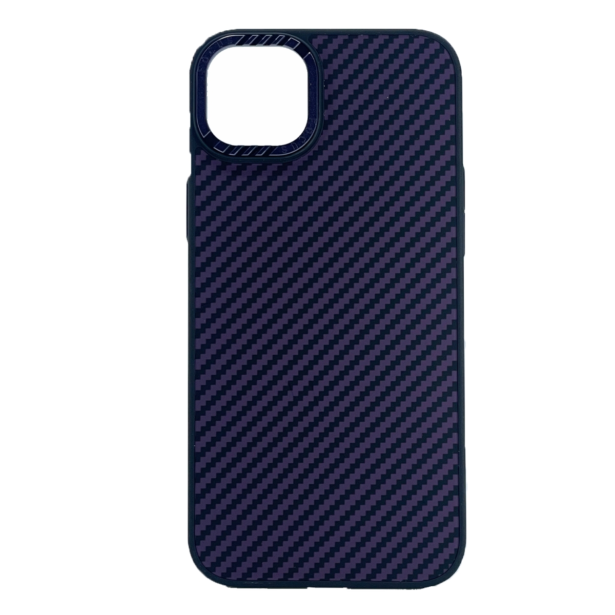 Nettech Apple iPhone 14 Pro Max Uyumlu Metal Kamera Çerçeveli Magsafe Karbon Fiber Arka Koruma Kılıf (Derin Mor) NT-101996