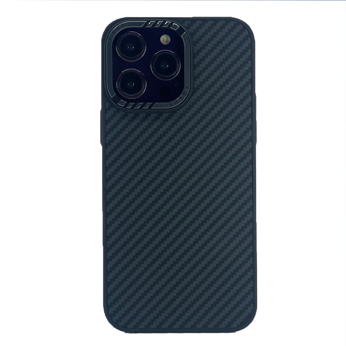 Nettech Apple iPhone 14 Pro Max Uyumlu Metal Kamera Çerçeveli Magsafe Karbon Fiber Arka Koruma Kılıf (Siyah) NT-101995