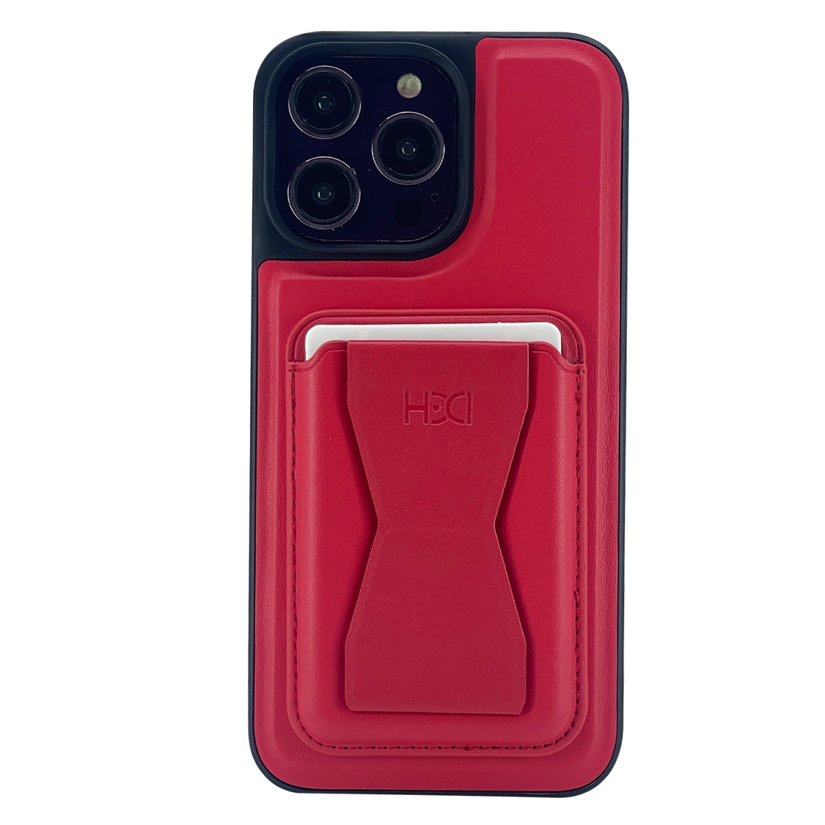 Nettech Apple iPhone 14 Pro Uyumlu Deri Purse Seri Arka Koruma Kılıf (Kırmızı) NT-101351