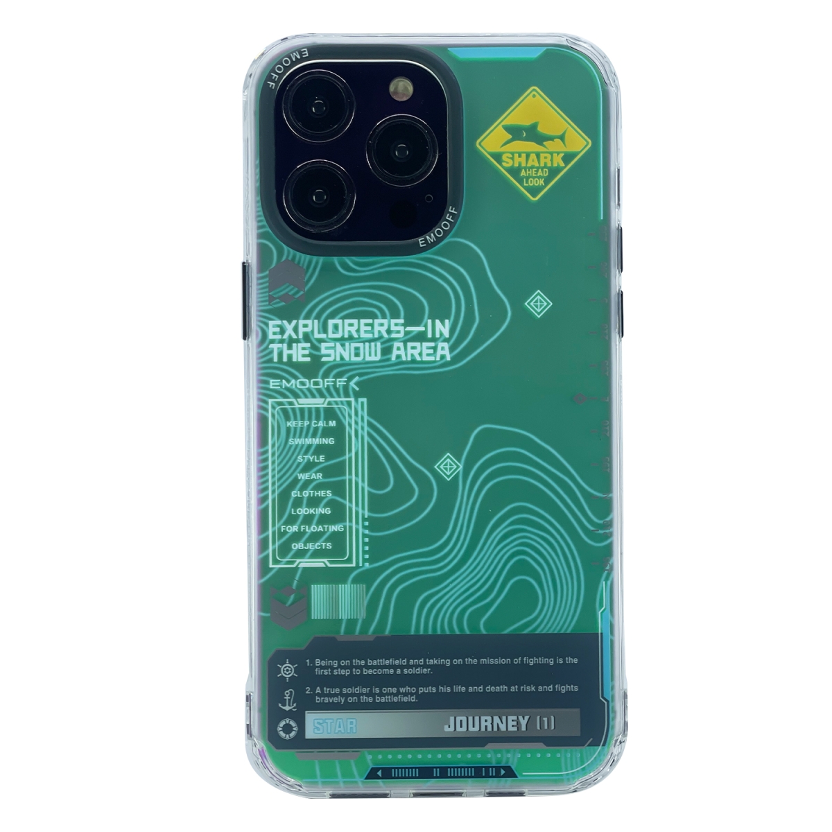Nettech Apple iPhone 14 Pro Uyumlu Technology Metaverse Seri Arka Koruma Kılıf (Beyaz) NT-101094