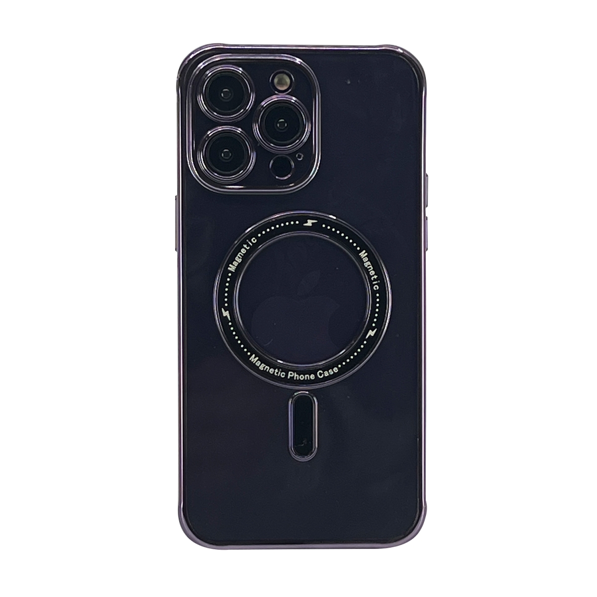 Nettech Apple iPhone 15 Pro Max Uyumlu Mat Renkli MagSafe Arka Koruma Kılıf (Mor) NT-105795