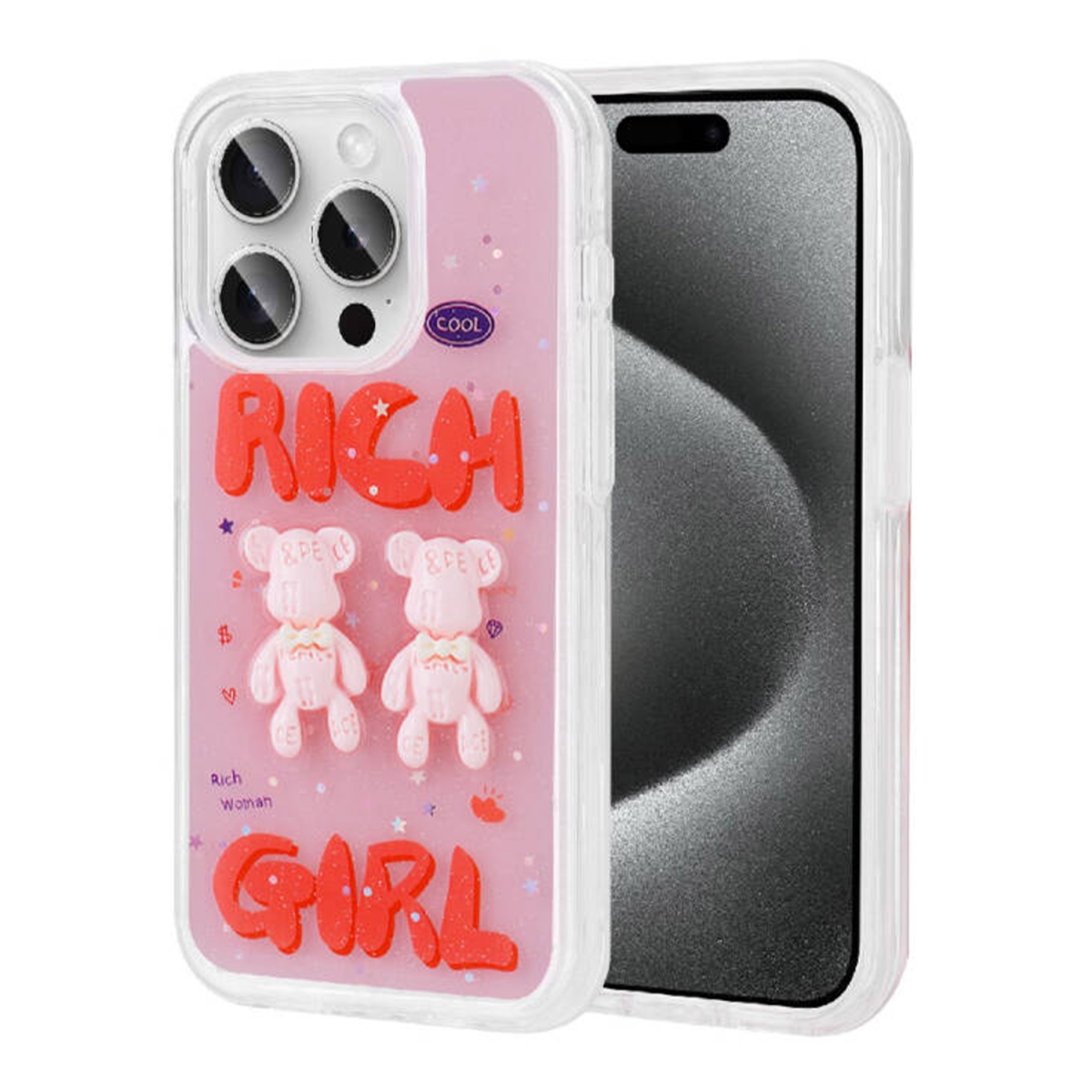 Nettech Apple iPhone 15 Pro Max Uyumlu Mimi Seri Arka Koruma Kılıf (Karışık Renk) NT-105315