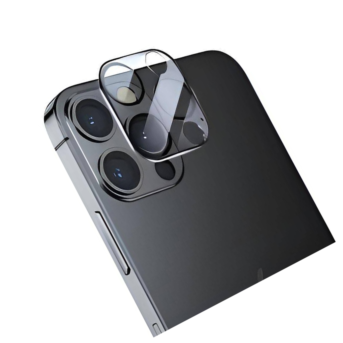 Nettech Apple iPhone 15 Pro Max Uyumlu Şeffaf Çerçeveli Seri Kamera Cam Koruyucu (Şeffaf) NT-105096