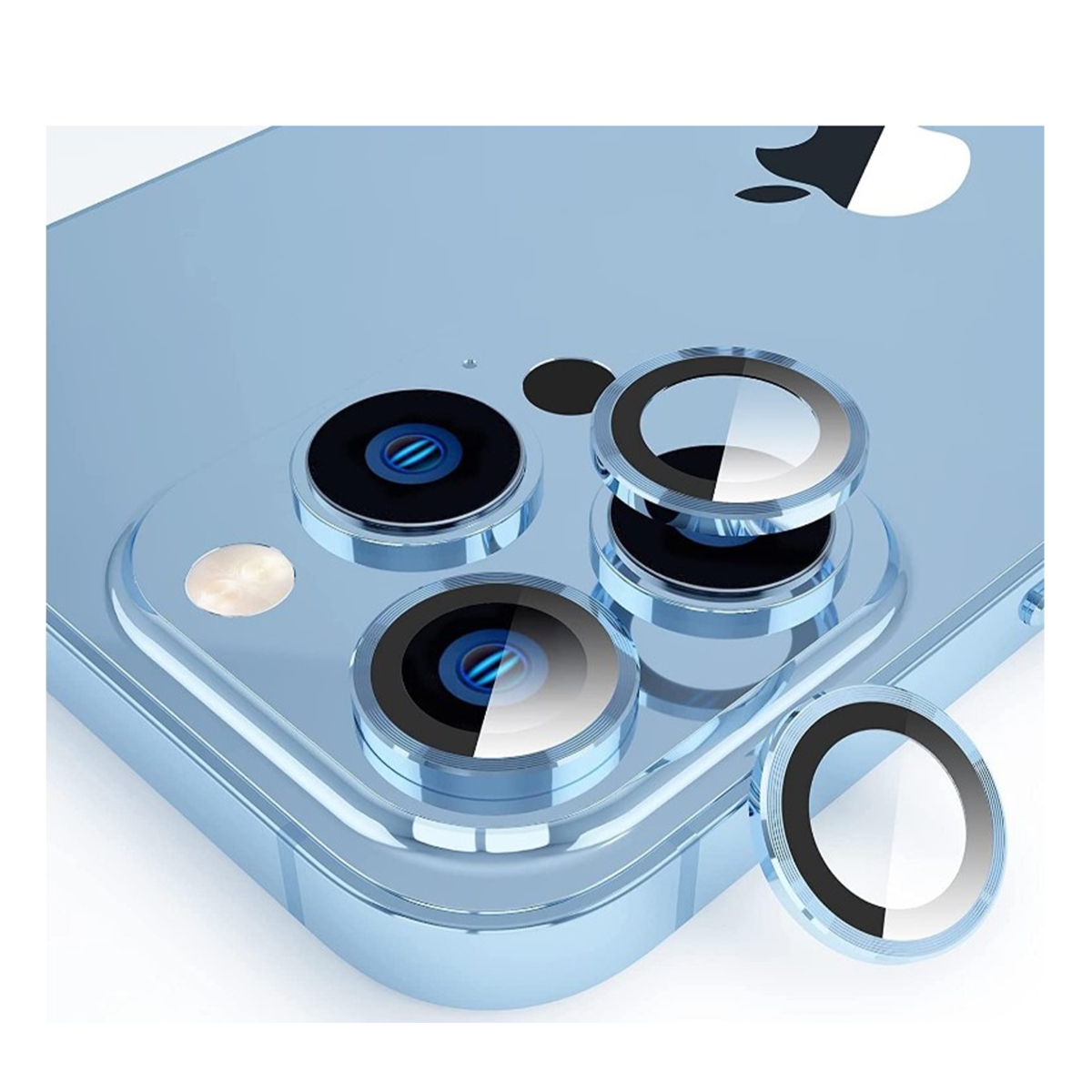 Nettech Apple iPhone 15 Pro Uyumlu Alüminyum Seri Kamera Cam Koruyucu (Mavi) NT-103750