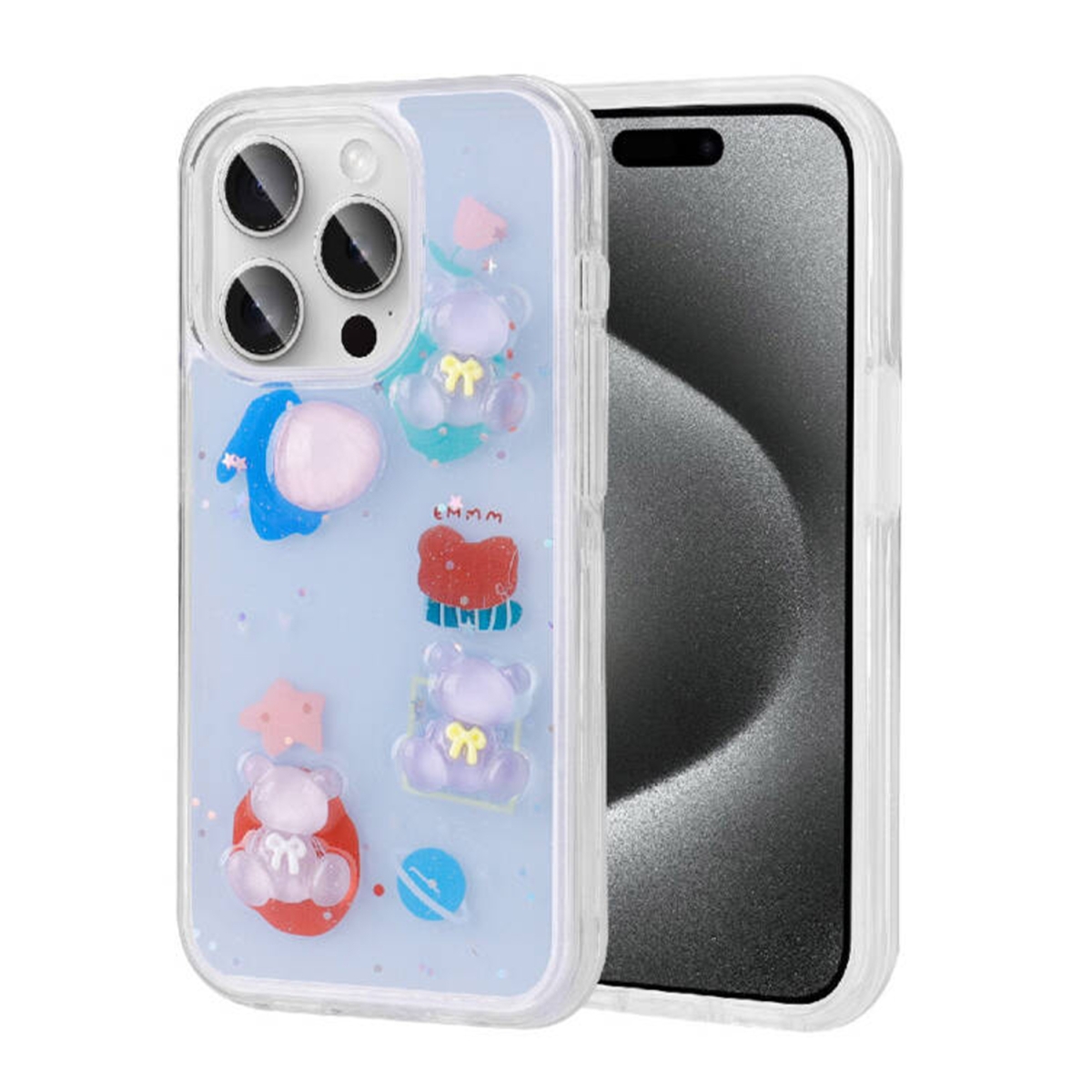 Nettech Apple iPhone 15 Pro Uyumlu Mimi Seri Arka Koruma Kılıf (Karışık Renk) NT-105316