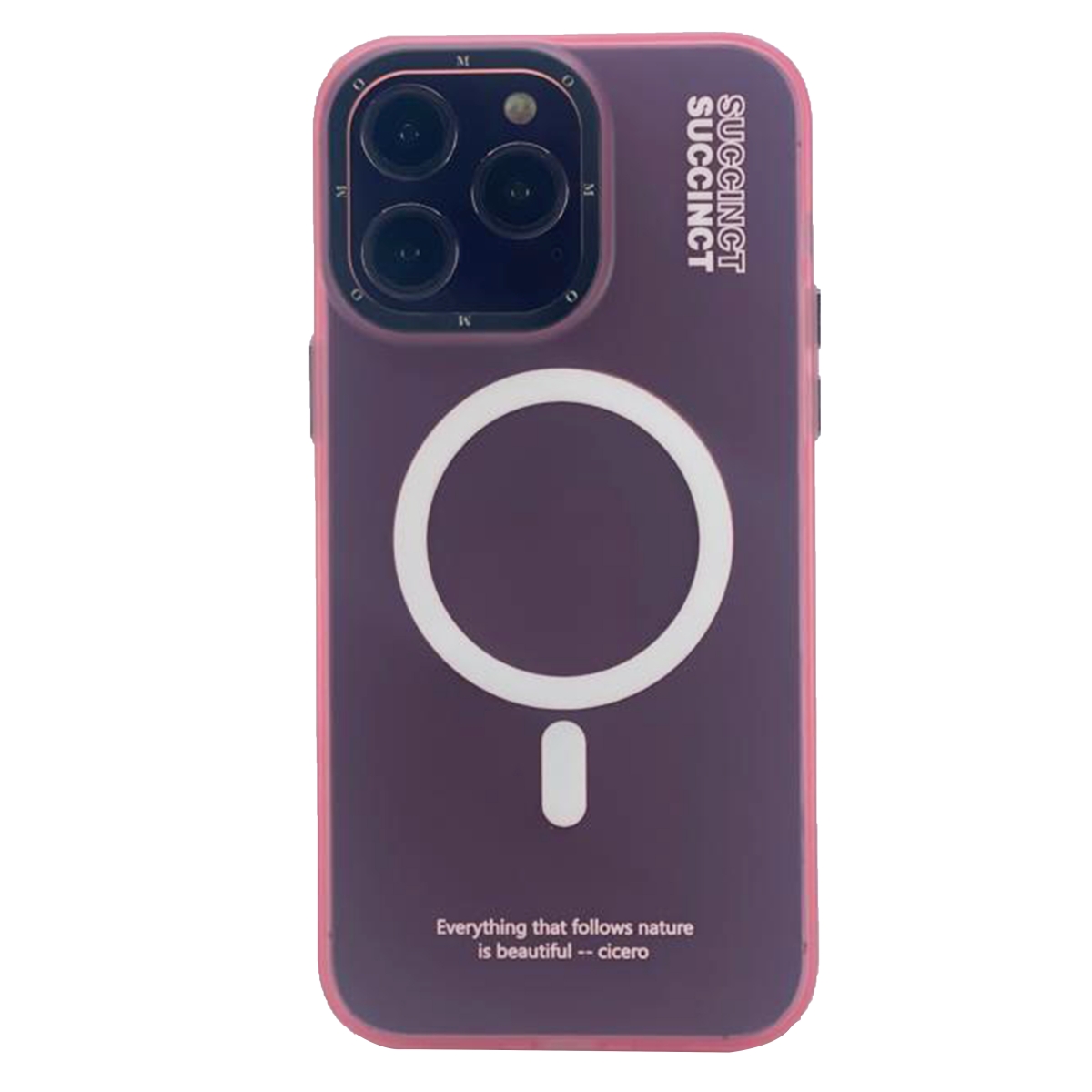 Nettech Apple iPhone 15 Pro Uyumlu NT-N002 Magsafe Arka Koruma Kılıf (Pembe) NT-104044