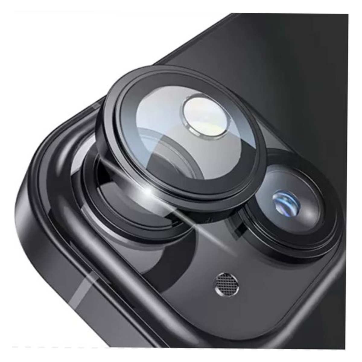 Nettech Apple iPhone 15 Uyumlu Safir Lens Kamera Cam Koruyucu (Siyah) NT-103575