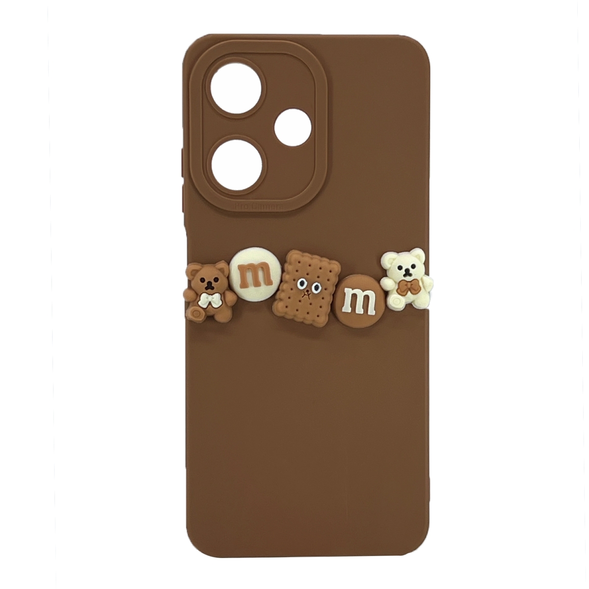 Nettech İnfinix Hot 30İ Uyumlu Lüx Bear Arka Koruma Kılıf (Kahverengi) NT-105803