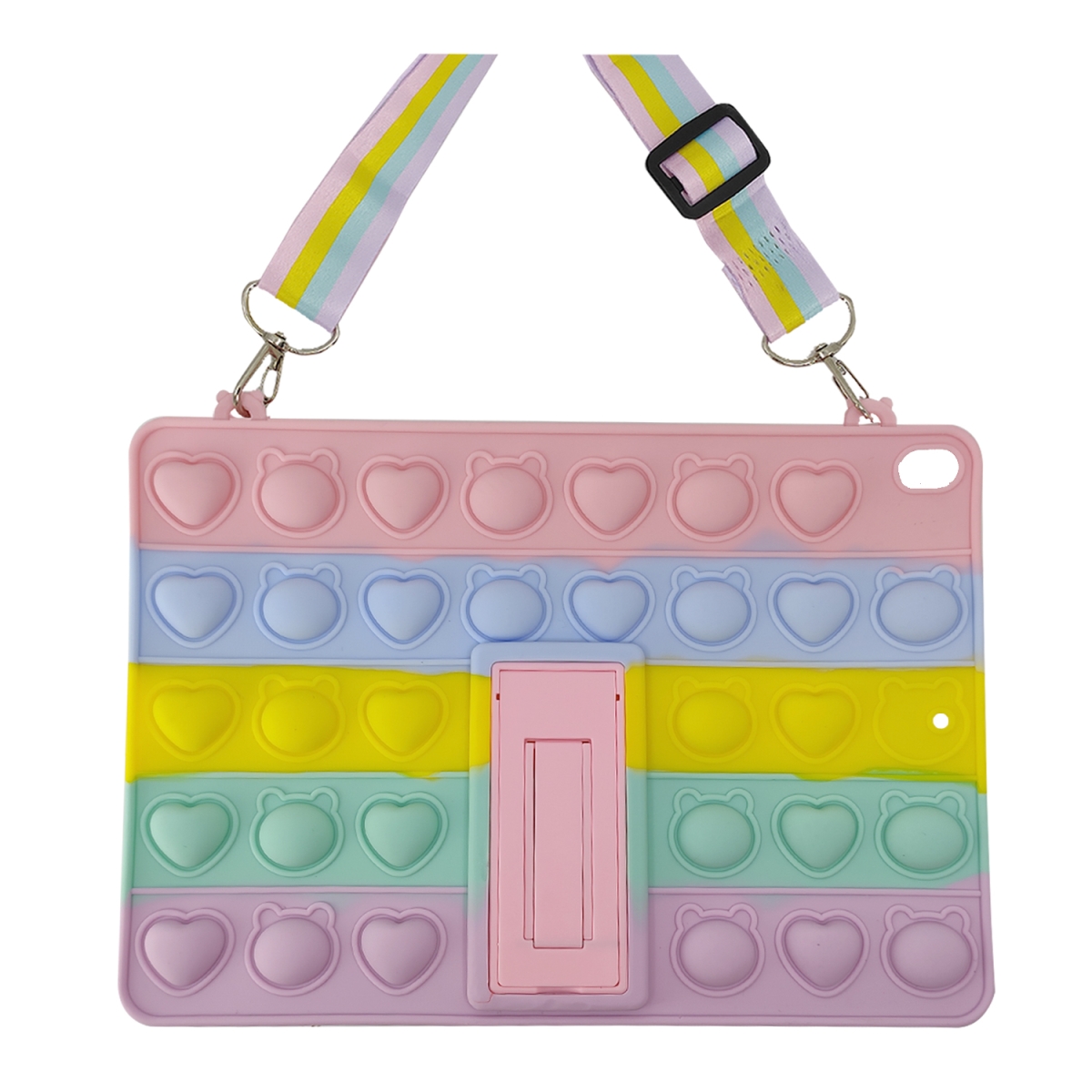 Nettech Lenovo Tab M10 Plus 10.3 inc 128 GB Uyumlu Standlı Pop It Arka Koruma (Pembe) NT-104935