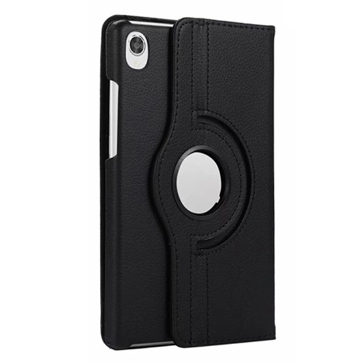 Nettech Lenovo Tab M8 TB-8505 Uyumlu 3 Kameralı Döner Standlı Kapaklı Kılıf (Siyah) NT-103375