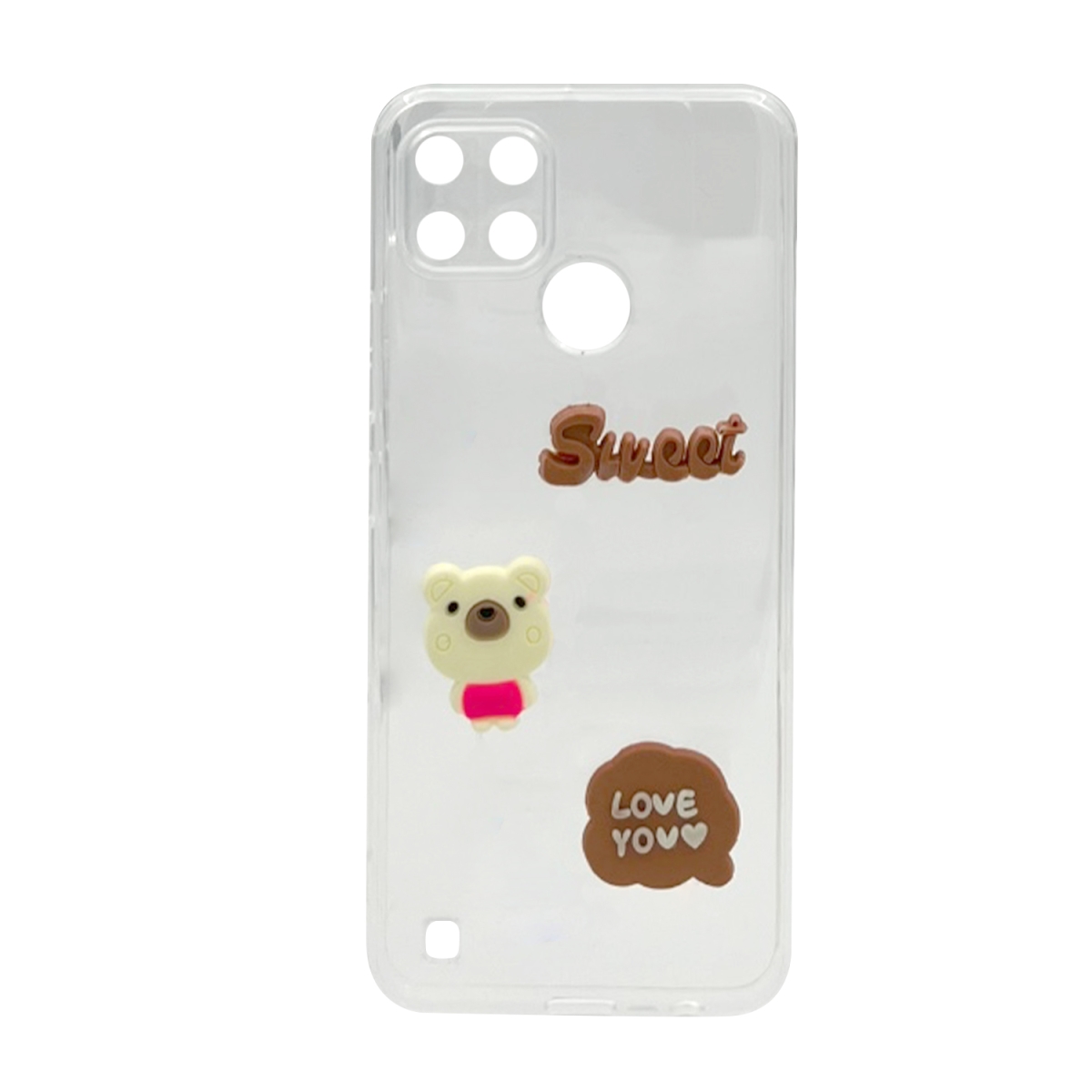 Nettech Realme C25S Uyumlu Maskot Seri Arka Koruma Kılıf (Şeffaf) NT-106189