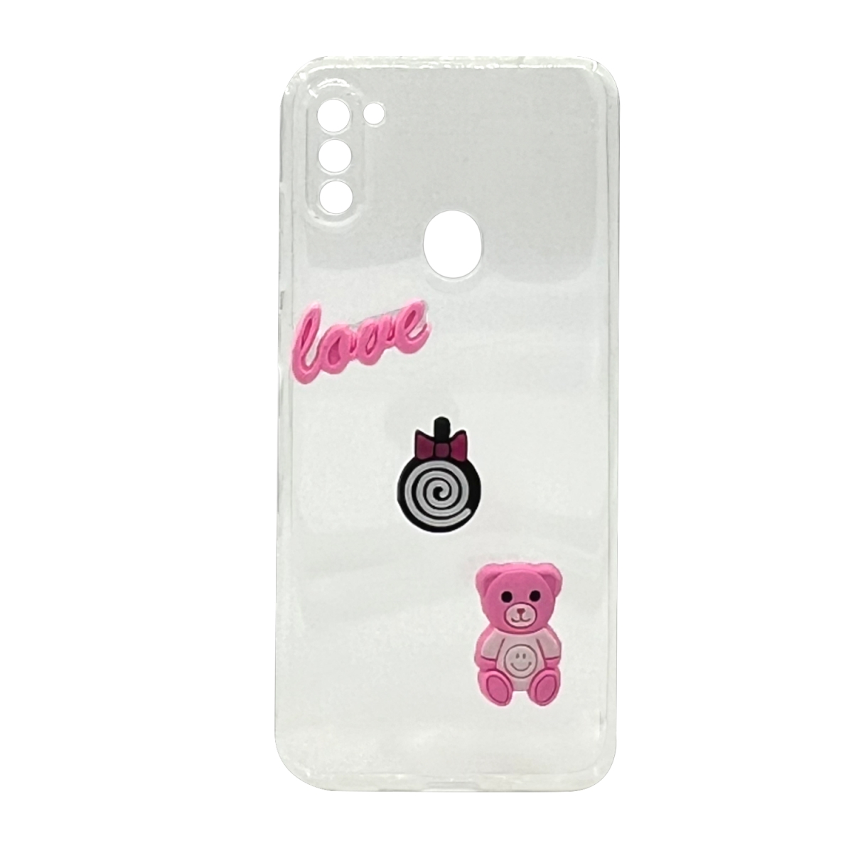 Nettech Samsung Galaxy A11 Uyumlu Maskot Seri Arka Koruma Kılıf (Şeffaf) NT-106183