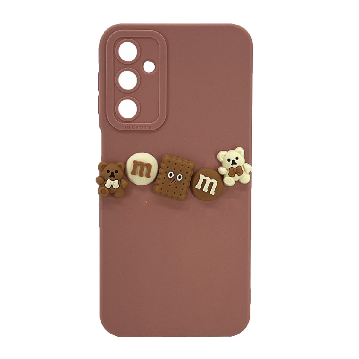 Nettech Samsung Galaxy M34 Uyumlu Lüx Bear Arka Koruma Kılıf (Pembe) NT-105812