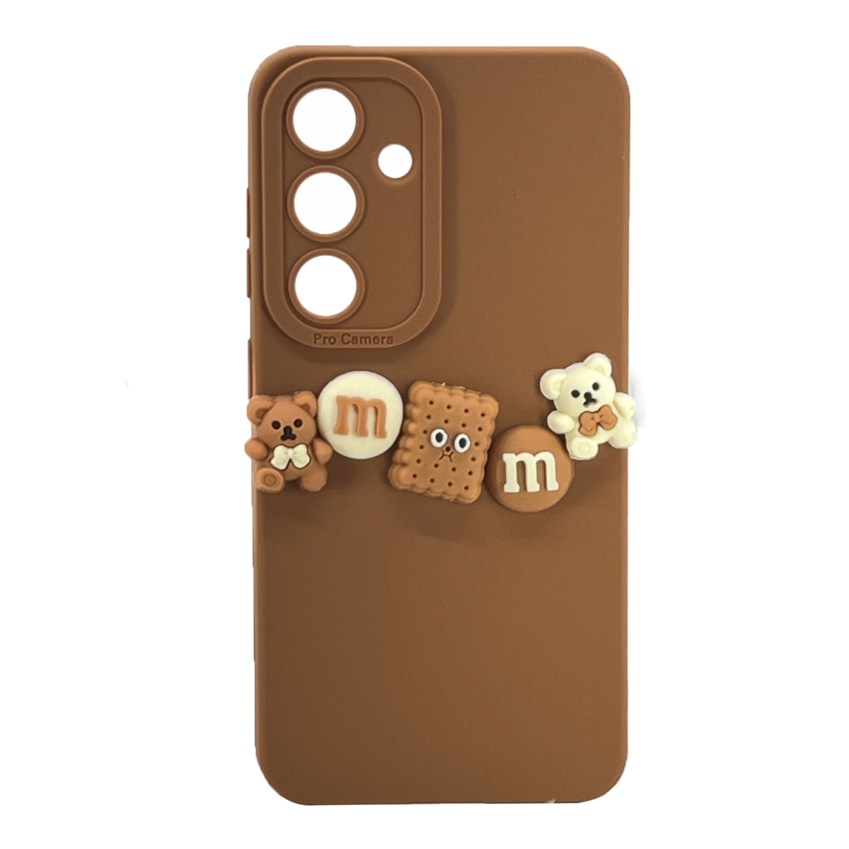 Nettech Samsung Galaxy S24 Uyumlu Lüx Bear Arka Koruma Kılıf (Kahverengi) NT-105144