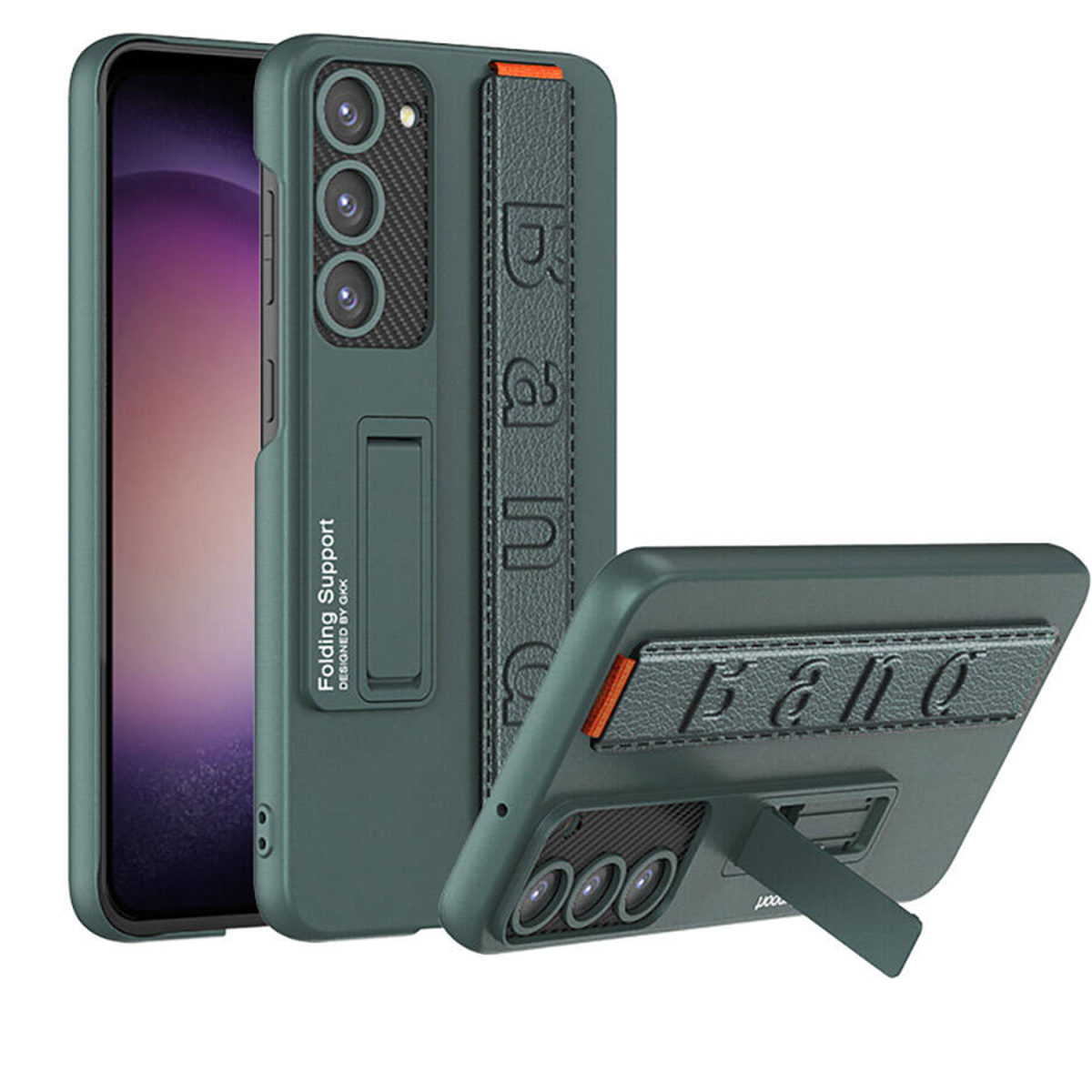 Nettech Samsung Galaxy S24 Uyumlu Standlı Band Arka Koruma Kılıf (Yeşil) NT-108011