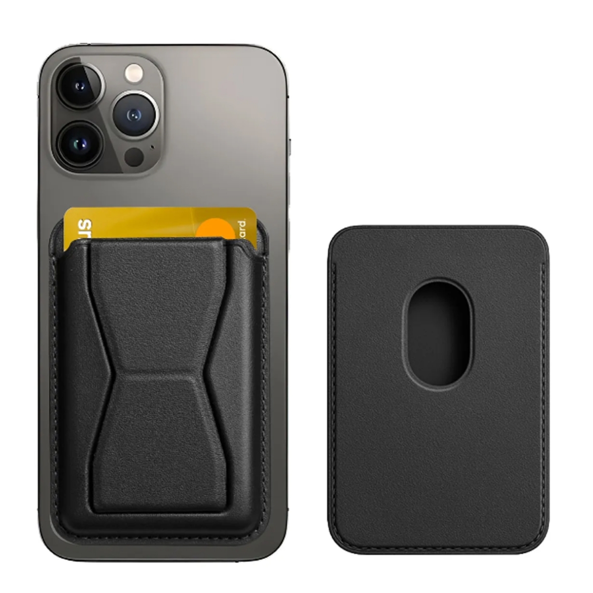 Nettech Telefon Mıknatıslı Deri Kartlık Cüzdan (Siyah) NT-100602