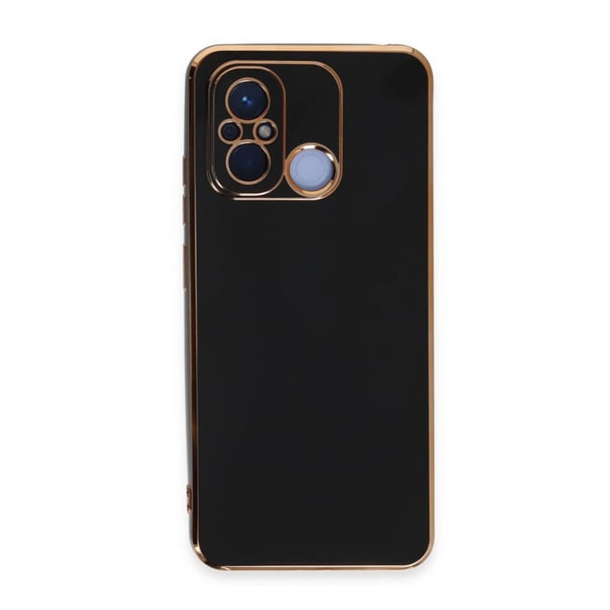 Nettech Xiaomi Redmi 12C Uyumlu Golden Luxury Arka Koruma Kılıf (Siyah) NT-105739