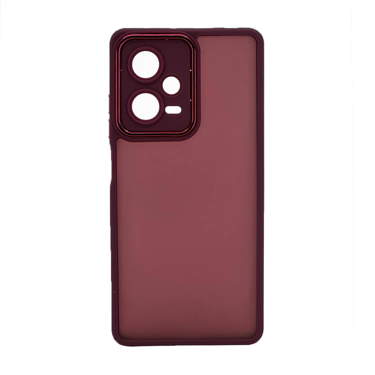 Nettech Xiaomi Redmi Note 12 Pro 5G Uyumlu Metal Çerçeve Arka Koruma Kılıf (Kırmızı) NT-105669