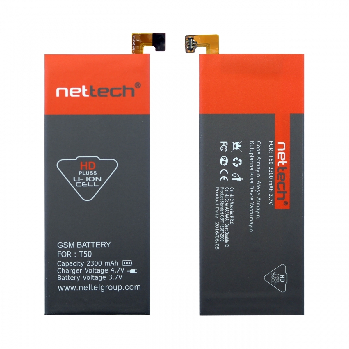 Teknonet Turkcell T50 Uyumlu Nettech 2300 MAh Batarya NT-10514